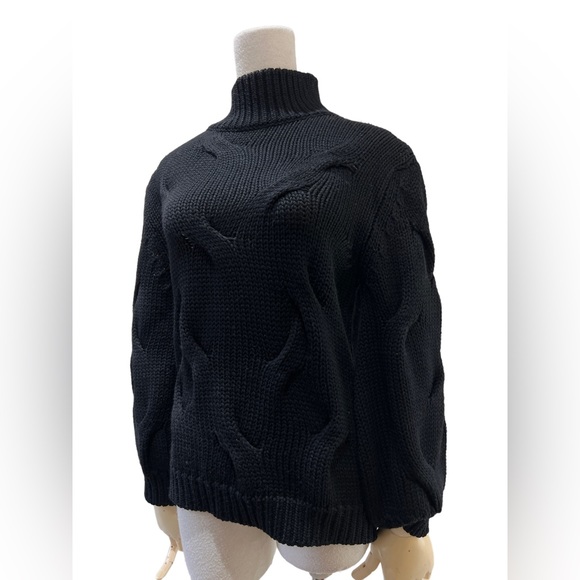 Simone Rocha black ribbed crewneck sweater - Picture 4 of 7